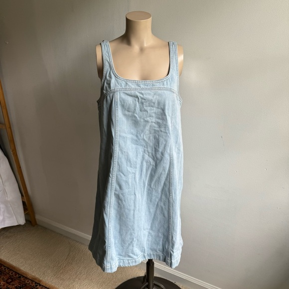 NWT Madewell Denim A-Line Sleeveless Mini Dress - Picture 7 of 15